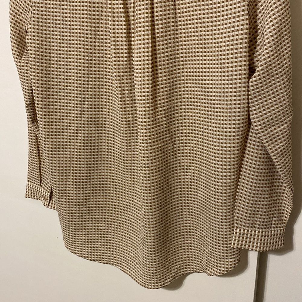 Adrianna Papell Long Sleeve Geometric Print Button Down Blouse Size Medium - Picture 9 of 11
